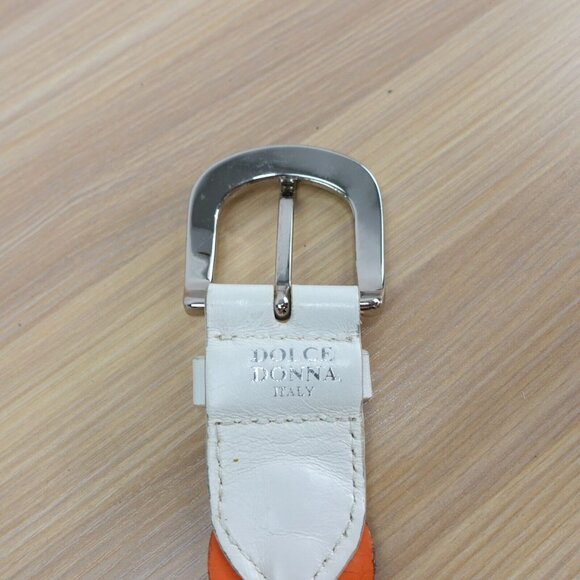 VINTAGE DOLCE DONNA Belt Womens Medium Braided Leather Italian Boho Y2K ITALY - Picture 7 of 14